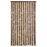 Vidaxl Fly Vorhang 118x220 cm Chenille Beige und hellbraun - afbeelding 3