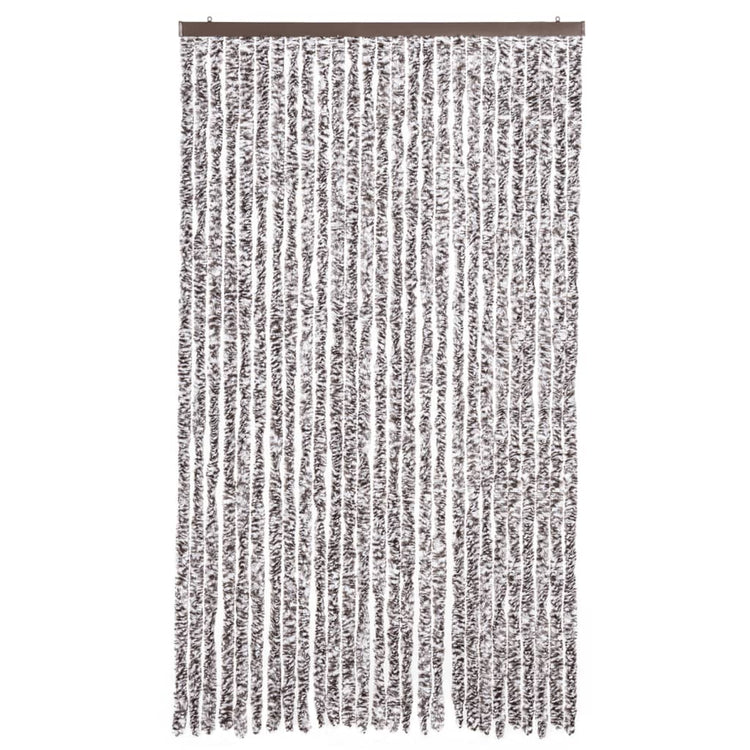 Vidaxl Fly Vorhang 118x220 cm Chenille Brown und Beige