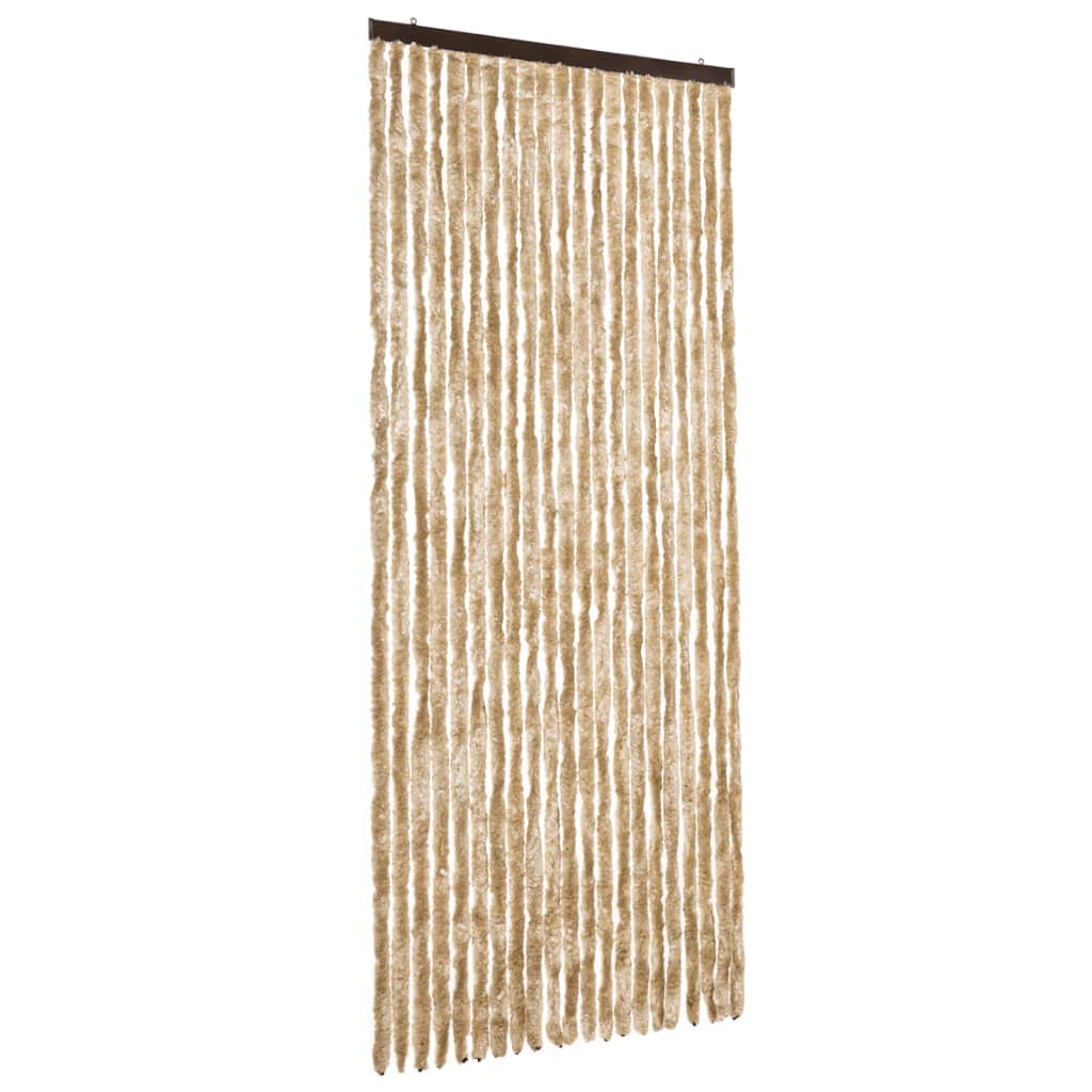 Vidaxl Fly Vorhang 90x200 cm Chenille Beige