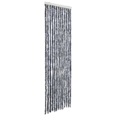Vidaxl Fly Vorhang 56x200 cm Chenille Silberfarbe