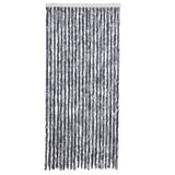 Vidaxl Fly Vorhang 90x200 cm Chenille Silberfarbe - afbeelding 3
