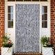 Vidaxl Fly Vorhang 118x220 cm Chenille Silberfarbe