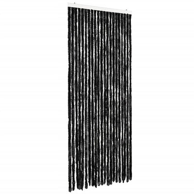 Vidaxl Fly Vorhang 90x200 cm Chenille Anthrazit