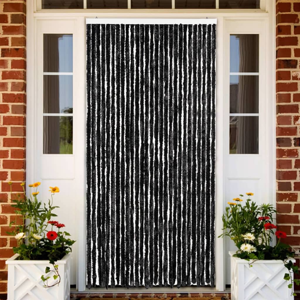 Vidaxl Fly Vorhang 118x220 cm Chenille Anthrazit