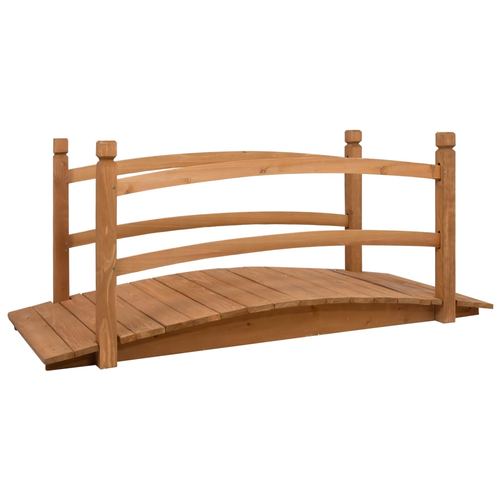 Vidaxl Garden Bridge 140x60x60 cm Festkieferholz