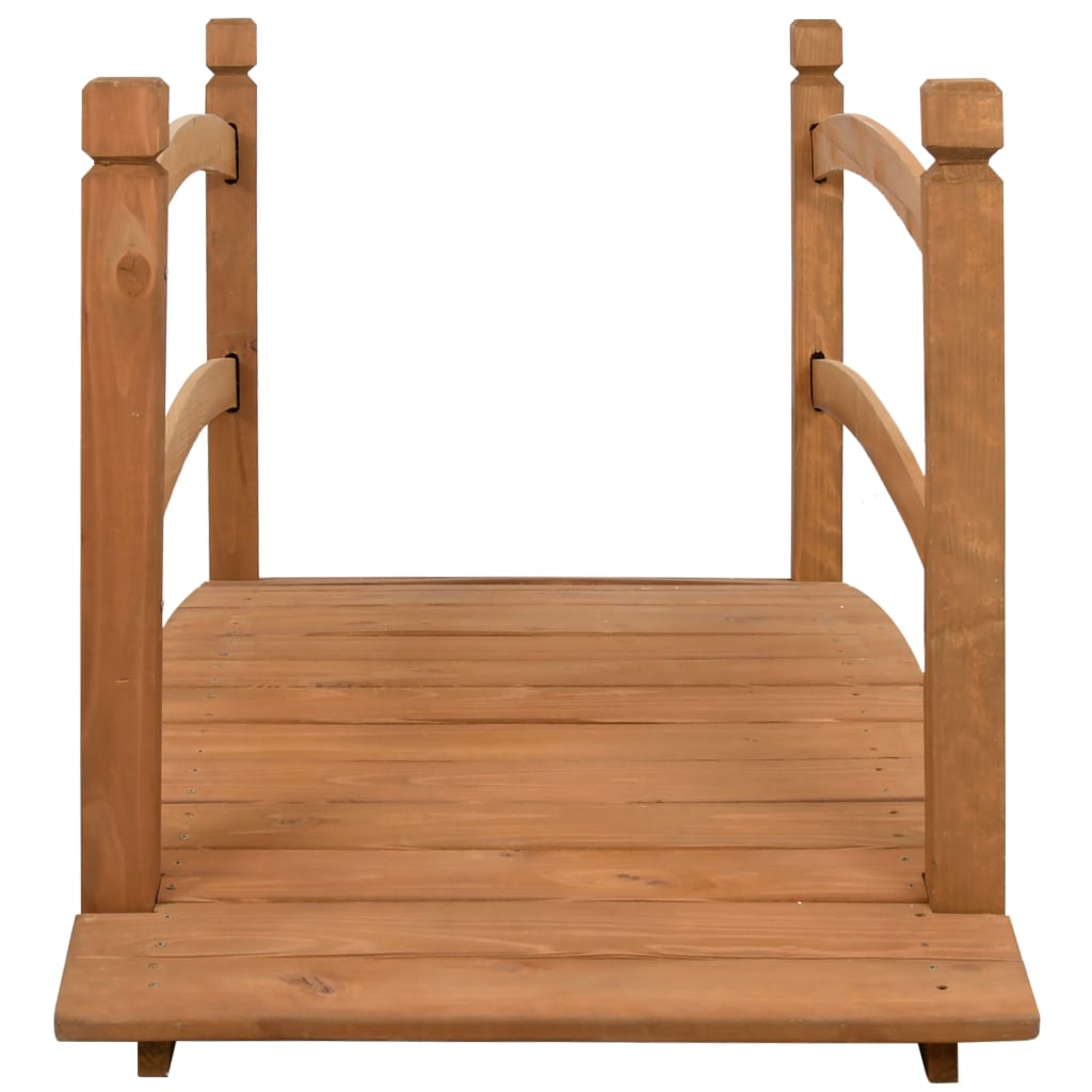 Vidaxl Garden Bridge 140x60x60 cm Festkieferholz