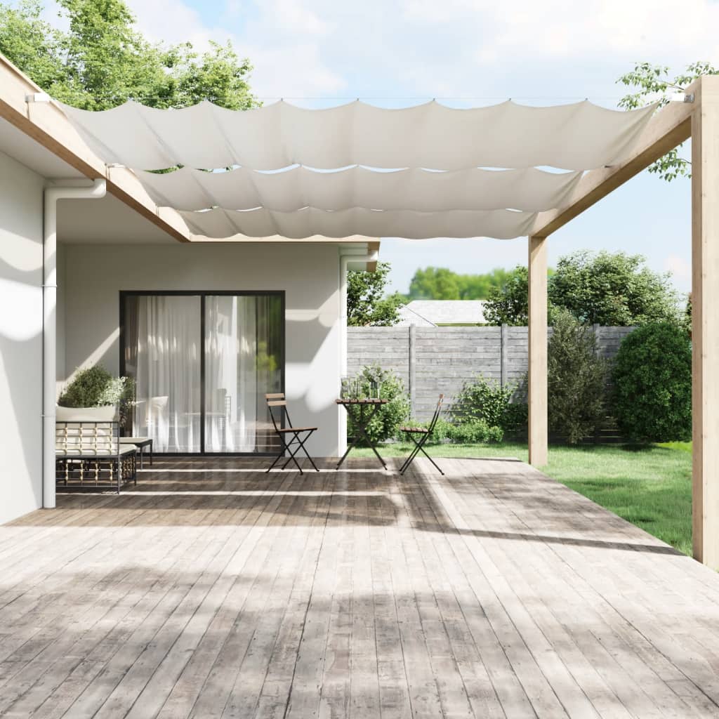 Vidaxl Luifel Vertikal 250 x 420 cm Oxford Stoff weiß
