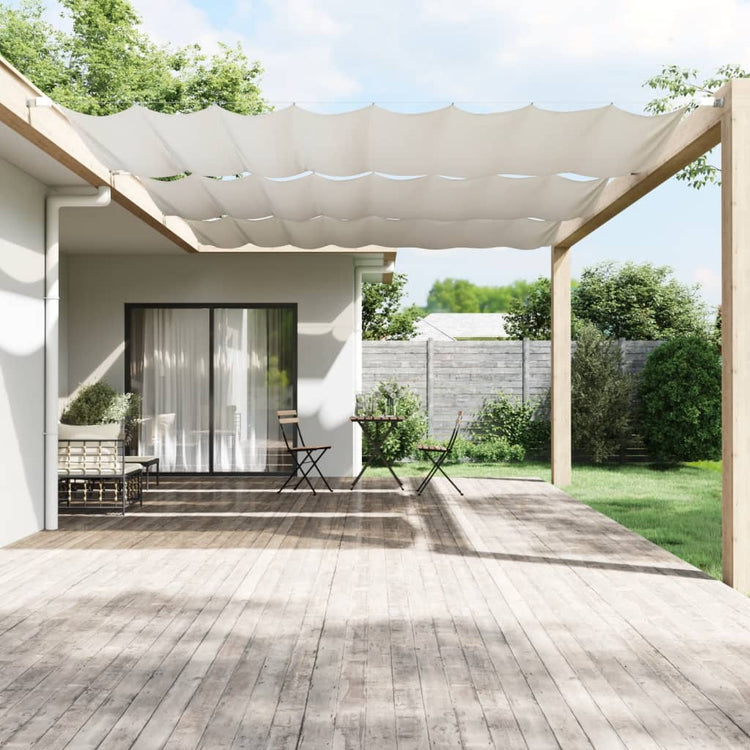 Vidaxl Luifel Vertikal 250 x 420 cm Oxford Stoff weiß