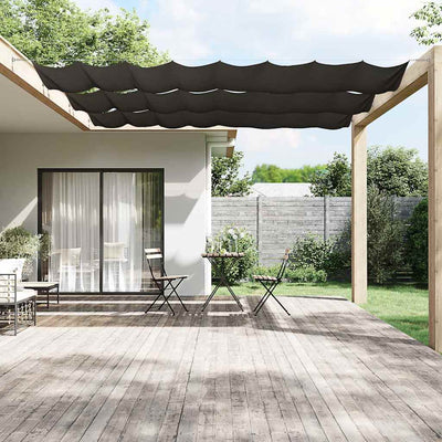 Vidaxl Luifel vertikal 100x1000 cm Oxford Fabric Anthrazit -geläutet