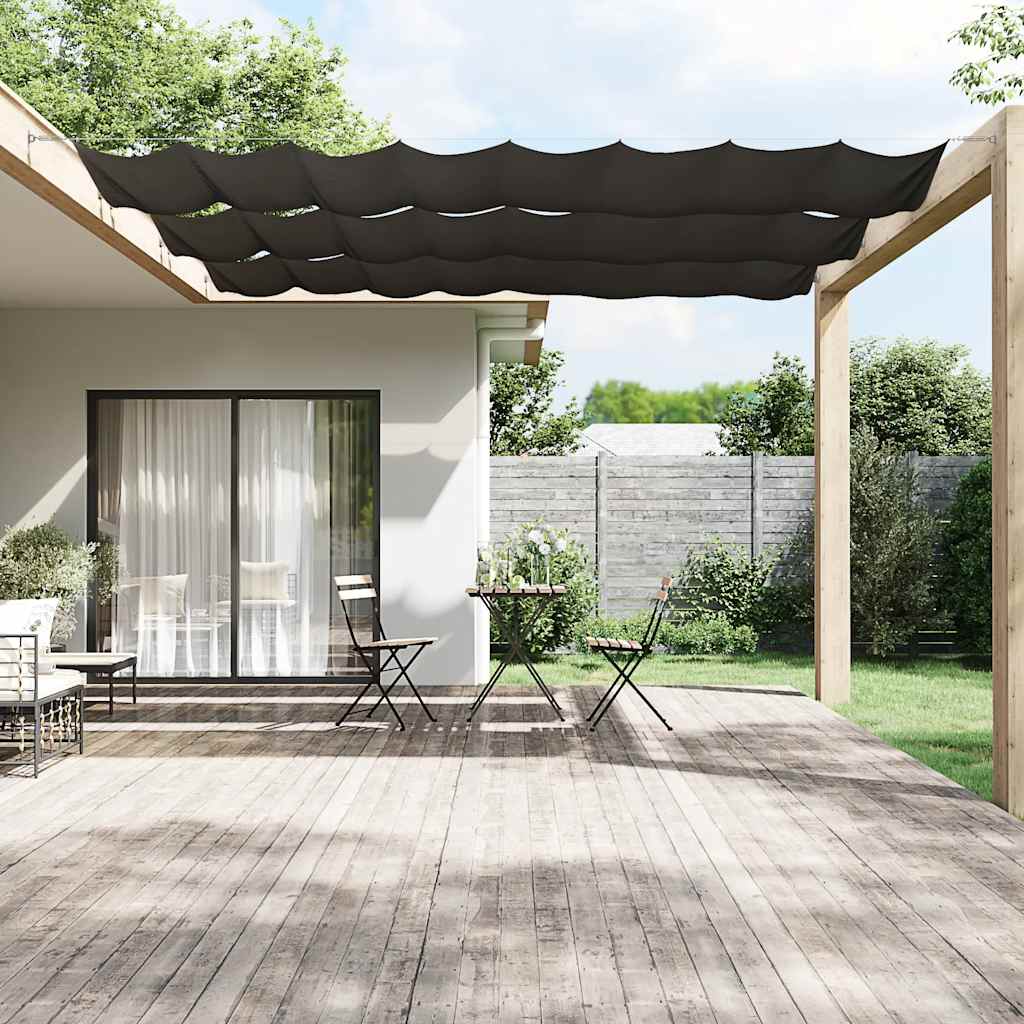 Vidaxl Luifel vertikal 180 x 1200 cm Oxford -Stoff -Anthrazit -Gelenke