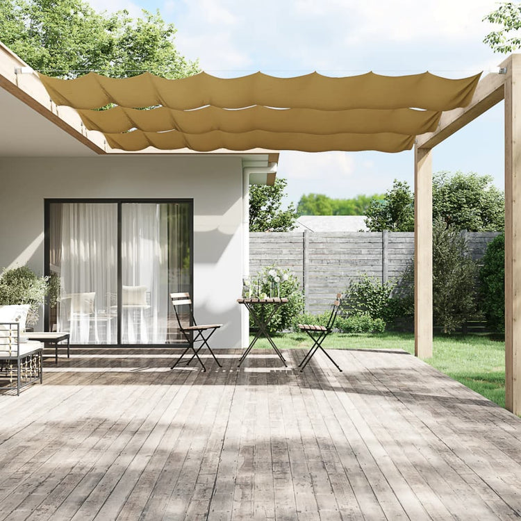 Vidaxl Luifel Vertikal 60x420 cm Oxford Stoff Beige