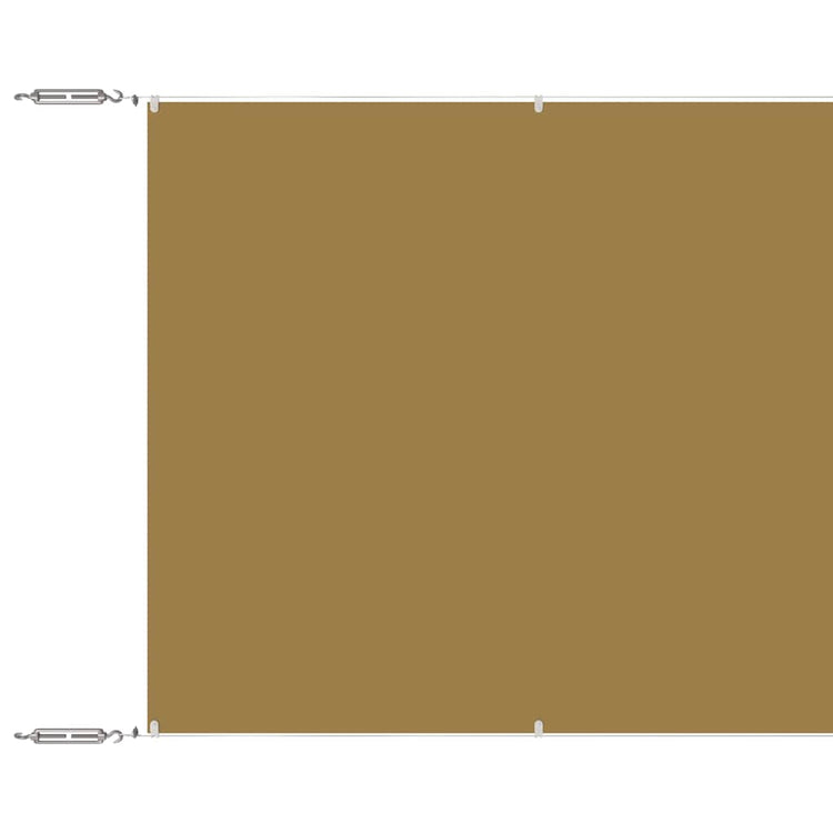 Vidaxl Luifel Vertikal 60x1000 cm Oxford Stoff Beige