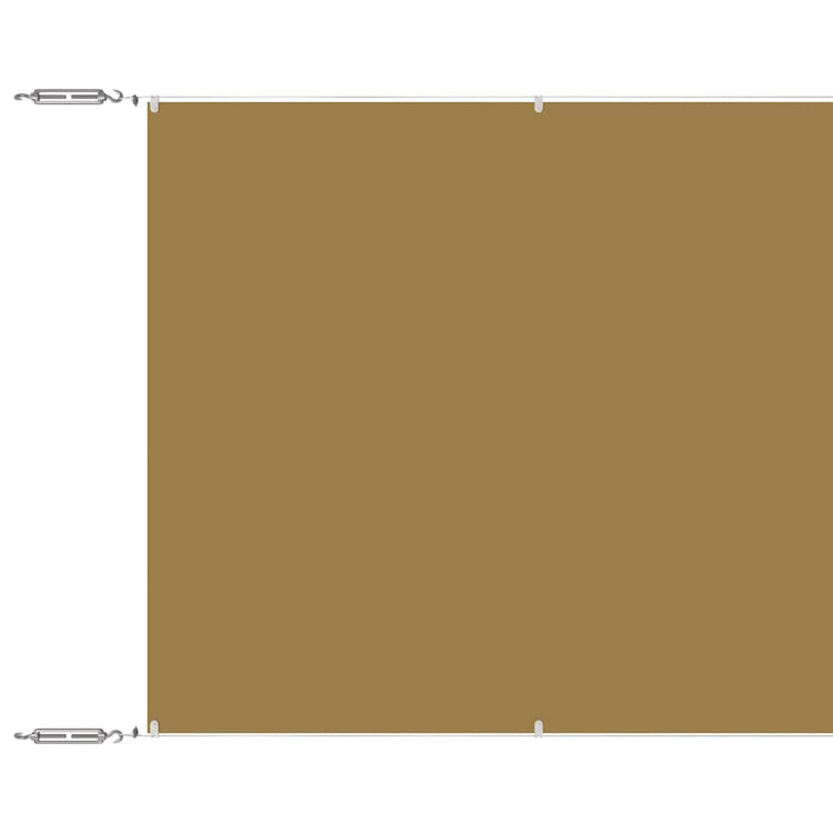 Vidaxl Luifel Vertikal 60x1200 cm Oxford Stoff Beige