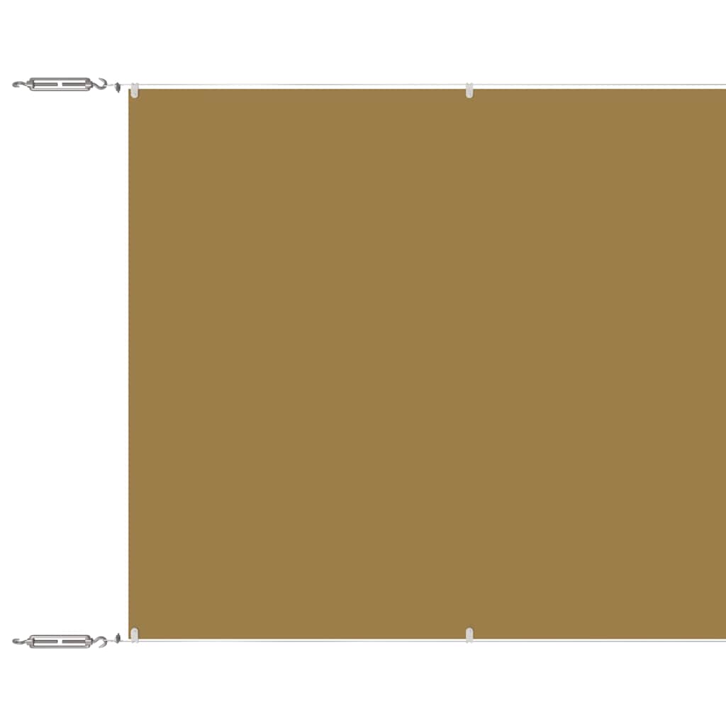 Vidaxl Luifel Vertikal 180x1000 cm Oxford Stoff Beige