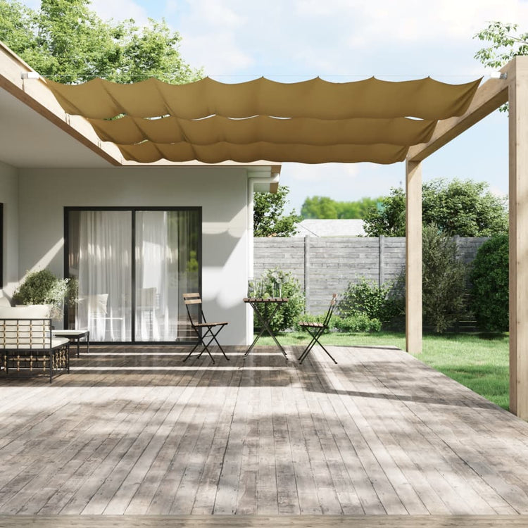 Vidaxl Luifel Vertikal 180 x 1200 cm Oxford Stoff Beige