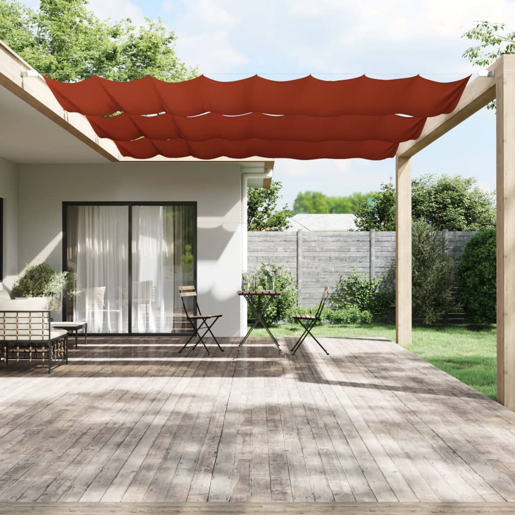 Vidaxl Luifel Vertikal 180 x 420 cm Oxford Fabric Terrakotta -gelöscht