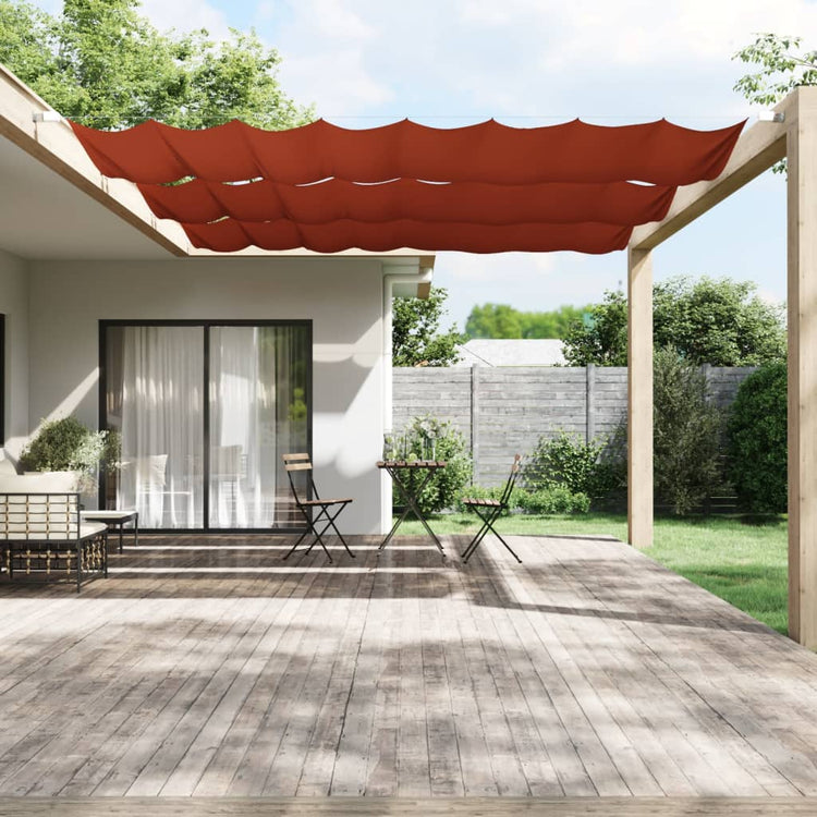 Vidaxl Luifel Vertikal 180 x 420 cm Oxford Fabric Terrakotta -gelöscht