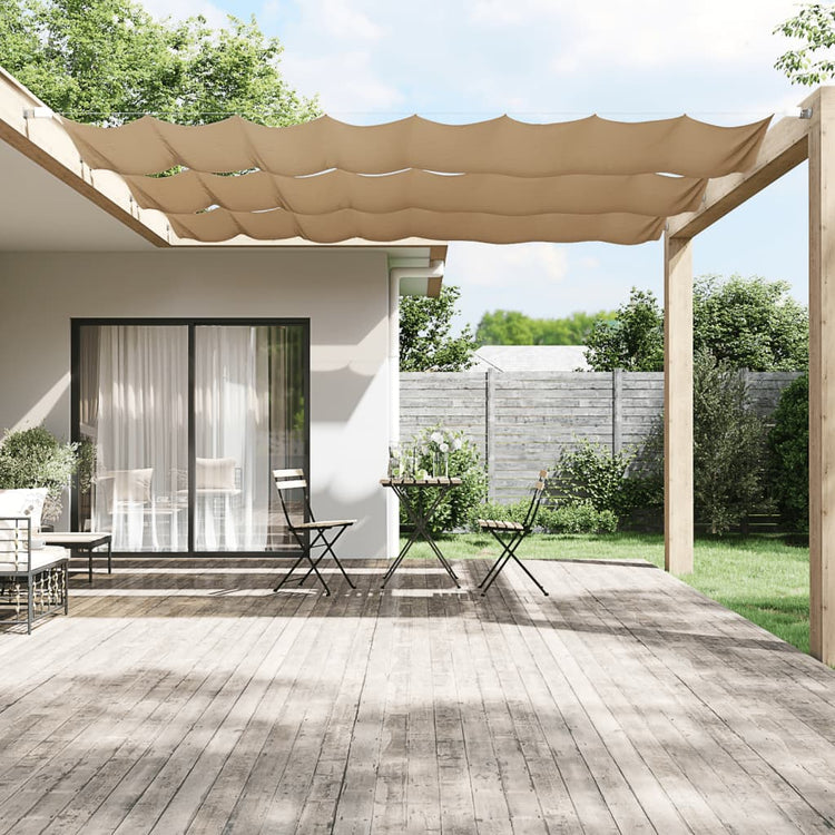 Vidaxl Luifel vertikal 100x600 cm Oxford Stofftaupe
