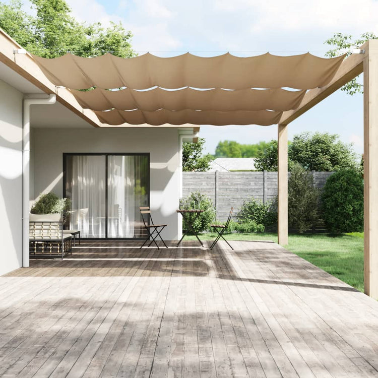 Vidaxl Luifel Vertikal 200x360 cm Oxford Stofftaupe
