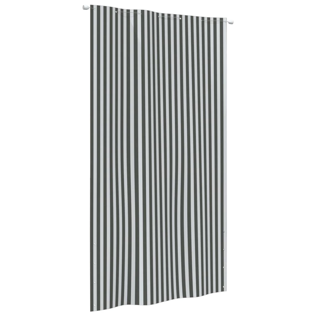 VIDAXL -Balkon -Bildschirm 140x240 cm Oxford Stoffanthrazit -geläutet und weiß