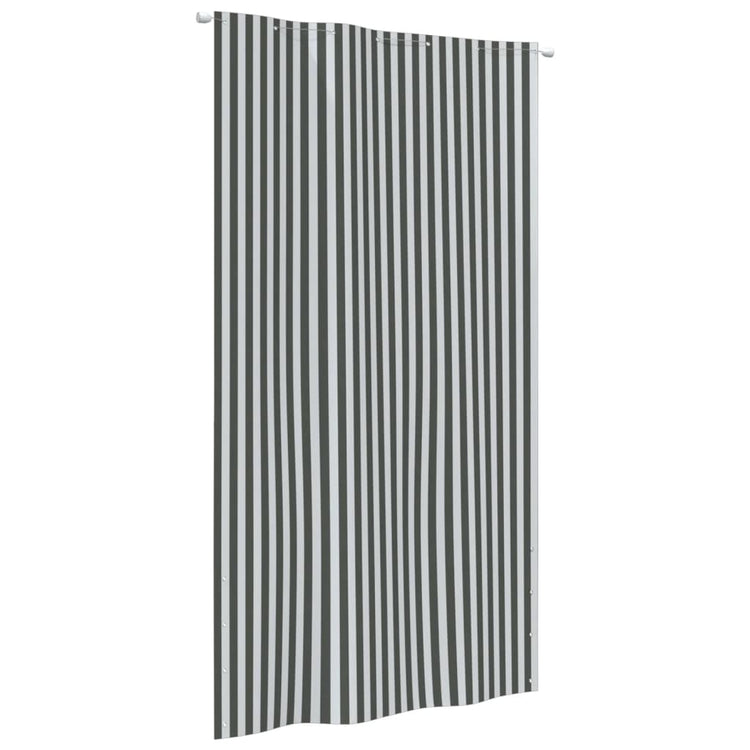 VIDAXL -Balkon -Bildschirm 140x240 cm Oxford Stoffanthrazit -geläutet und weiß