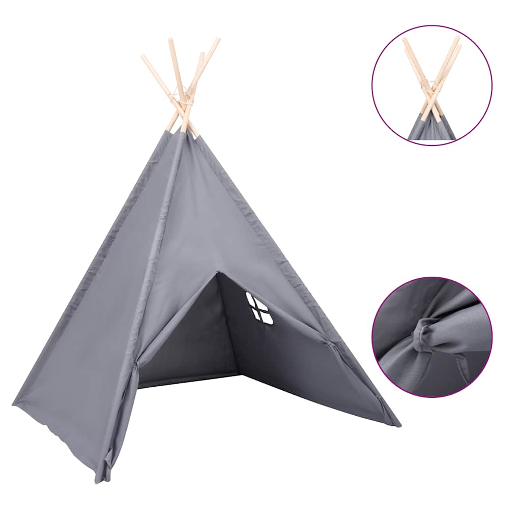 VidaXL Kinder-Tipi-Zelt mit Tasche 120x120x150 cm pfirsichgrau