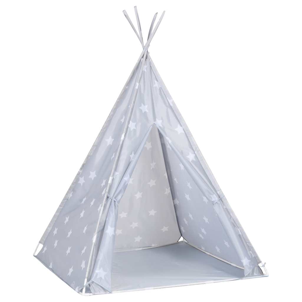 Vidaxx Kinder-Tipi-Zelt mit Tasche 115x115x160 cm Polyester grau
