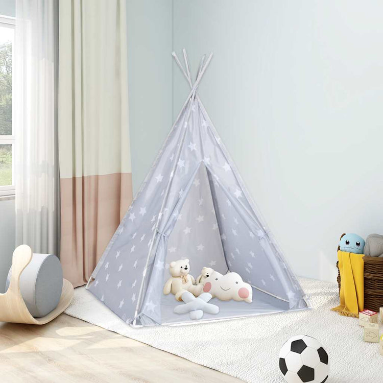 Vidaxx Kinder-Tipi-Zelt mit Tasche 115x115x160 cm Polyester grau