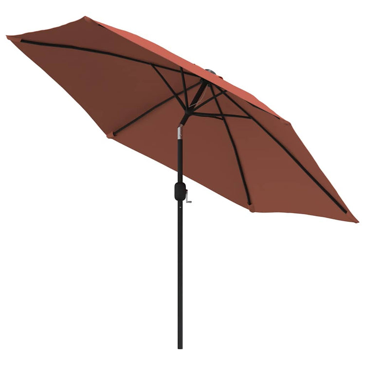 VIDAXL -Parasol mit Metallstast 300 cm Terrakotta -ausgelöst