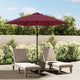 Vidaxl -Parasol mit LED -Beleuchtung und Stahlpol 300 cm Bordeaux rot