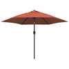 Vidaxl -Parasol mit LED -Beleuchtung und Stahlstast 300 cm Terrakotta