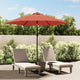 Vidaxl -Parasol mit LED -Beleuchtung und Stahlstast 300 cm Terrakotta