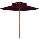 Vidaxl Parasol Double Decker mit Holzstange 270 cm Bordeaux Rot