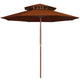 Vidaxl Parasol Doppeldecker mit Holzstange 270 cm Terrakotta -Colored
