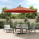 Vidaxl-schwimmendes Parasol mit LED-Beleuchtung 350 cm Terrakotta-Farben