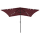 Vidaxl -Parasol mit LEDs und Stahlpol 2x3 M Bordeaux rot