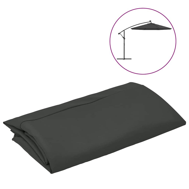 Vidaxl -Ersatztuch für schwimmende Parasol 300 cm Anthrazit -ausgelöst