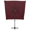 Vidaxl Parasol 4-Schicht mit Aluminiumpol 250x250 cm Burgunderrot
