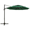 Vidaxl Parasol 4-Schicht mit Aluminiumpol 3x3 m Grün