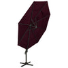 Vidaxl Parasol 4-Schicht mit Aluminiumpol 3x3 M Bordeaux Rot