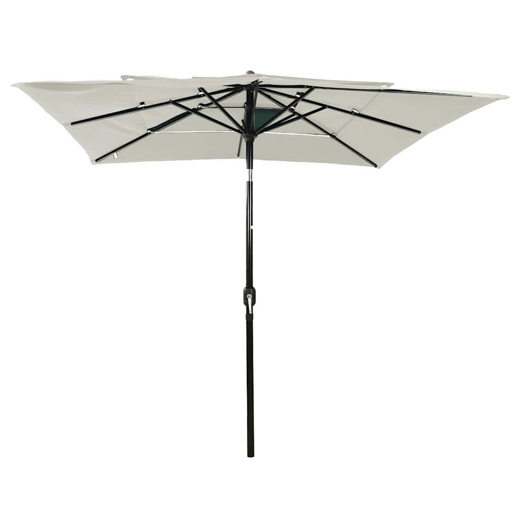 Vidaxl Parasol 3-Schicht mit Aluminiumpol 2,5 x 2,5 m sandfarben