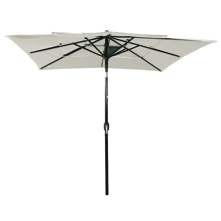 Vidaxl Parasol 3-Schicht mit Aluminiumpol 2,5 x 2,5 m sandfarben