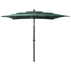 Vidaxl Parasol 3-Schicht mit Aluminiumpol 2,5 x 2,5 m grün