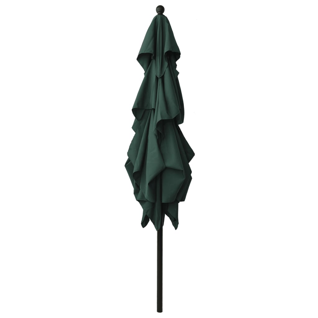 Vidaxl Parasol 3-Schicht mit Aluminiumpol 2,5 x 2,5 m grün