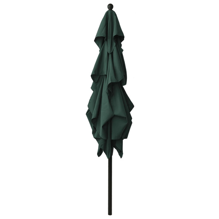 Vidaxl Parasol 3-Schicht mit Aluminiumpol 2,5 x 2,5 m grün
