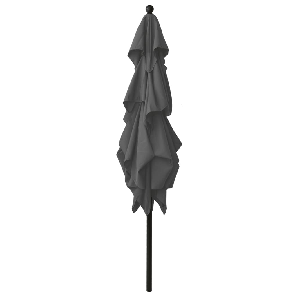 Vidaxl Parasol 3-Schicht mit Aluminiumpol 2,5 x 2,5 m anthrazitfarbenem Farben