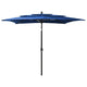 Vidaxl Parasol 3-Schicht mit Aluminiumpol 2,5 x 2,5 m Azurblau