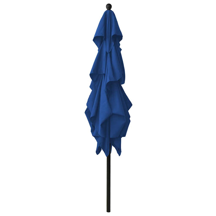 Vidaxl Parasol 3-Schicht mit Aluminiumpol 2,5 x 2,5 m Azurblau