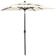 Vidaxl Parasol 3-Schicht mit Aluminiumpol 2x2 m sandfarben