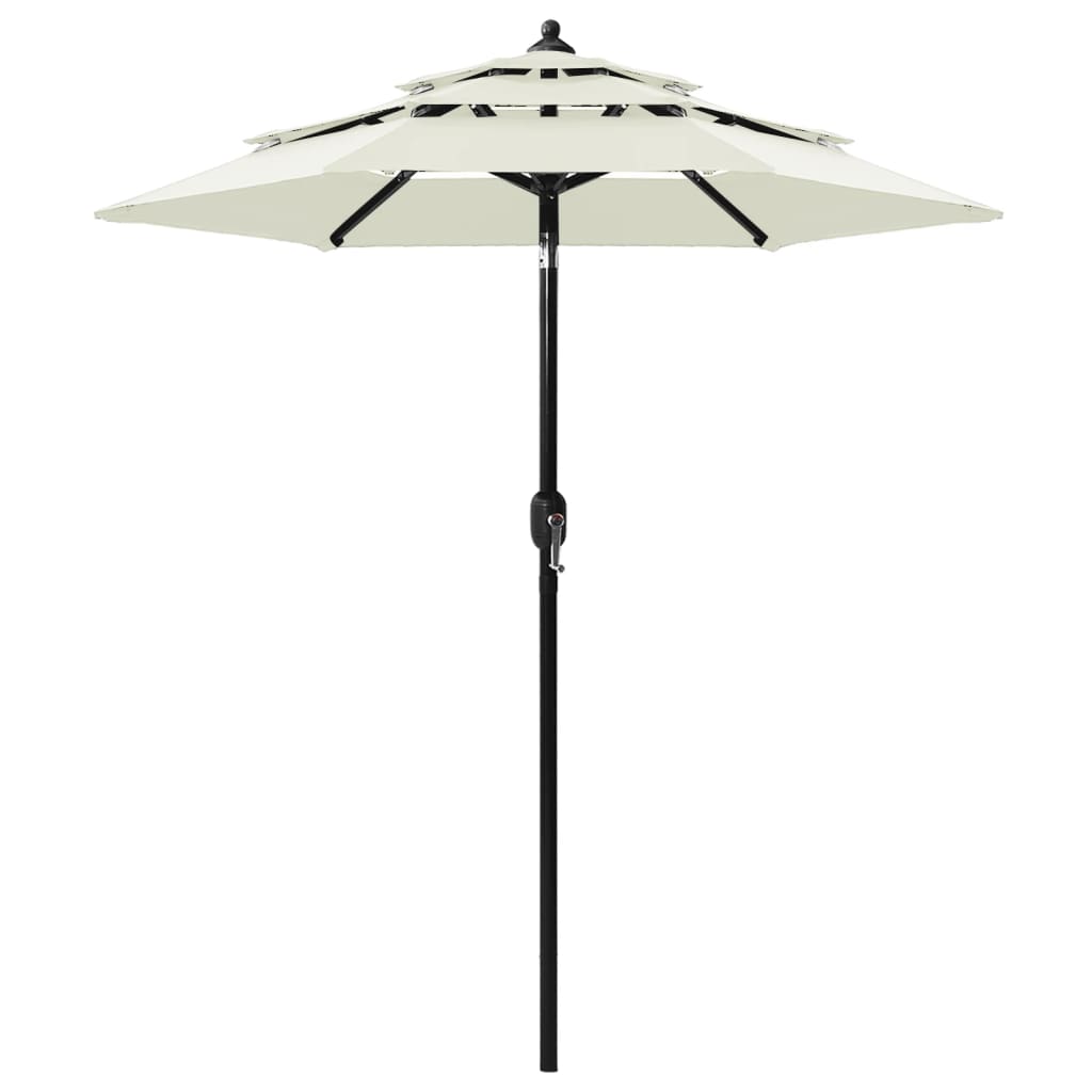 Vidaxl Parasol 3-Schicht mit Aluminiumpol 2 m sandfarben